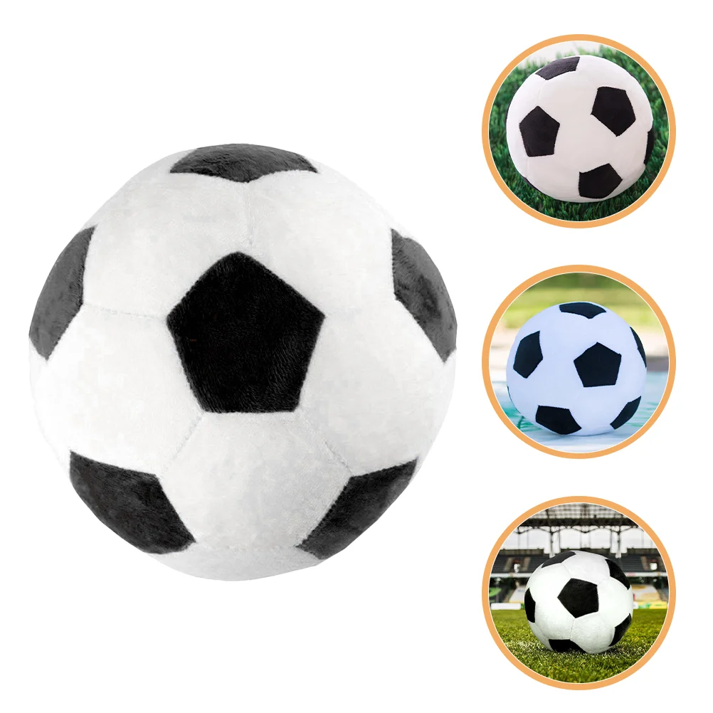 

2 Pcs Fluffy Football Child Decorative Bed Pillows Pp Cotton Soccer Plush Toy