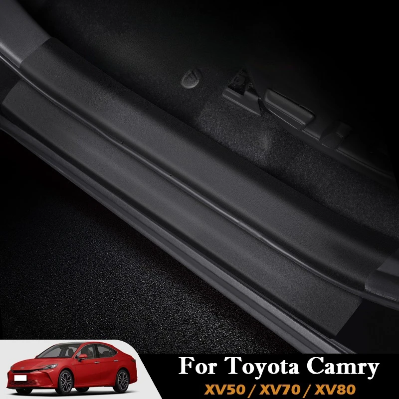 

Накладки на пороги автомобиля, черные защитные накладки на дверную панель, накладка для Toyota Camry 8/9th Gen 2011-2025, аксессуары против царапин