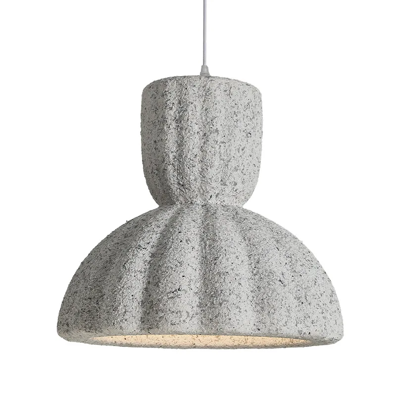 الرجعية الأصلي مصمم الراتنج الثريات لغرفة المعيشة ديكور المنزل اليابانية وابي سابي الإبداعية قلادة ضوء E27 Led لمبة #5