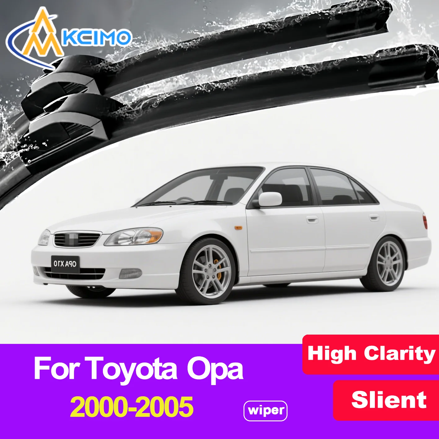 

KCIMO 2PCS HD Car Windscreen Wipers for Toyota Opa XT10 2000-2005 Front Windshield Auto Wipers Blade Accessories 2005 2004 2003