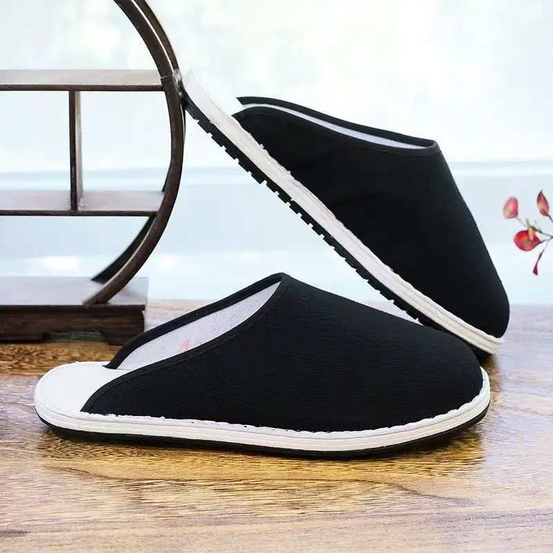 

Мужские тканевые тапочки с подошвой Melaleuca ручной работы Baotou, нескользящие повседневные тапочки на мягкой подошве большого размера, впитывающие пот, ленивые тапочки