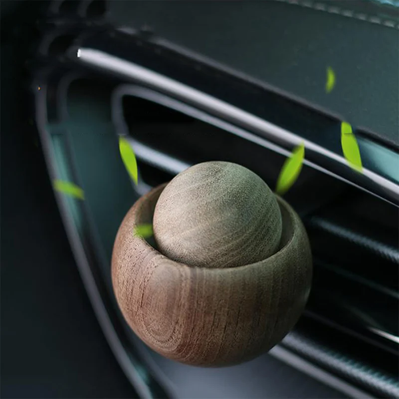 Hot Wooden Apple Sphere Essential Oil Diffuser Home Party Room Bathroom Car Mini Natural Fragrance Carrier Container Gifts Props