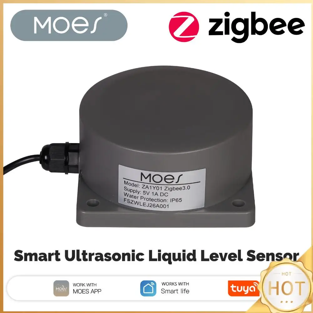 

WiFi/ Smart WiFi Water Level Sensor with Real-Time Alerts & APP Remote Control Water Tank Level Monitor IP65 Waterproof