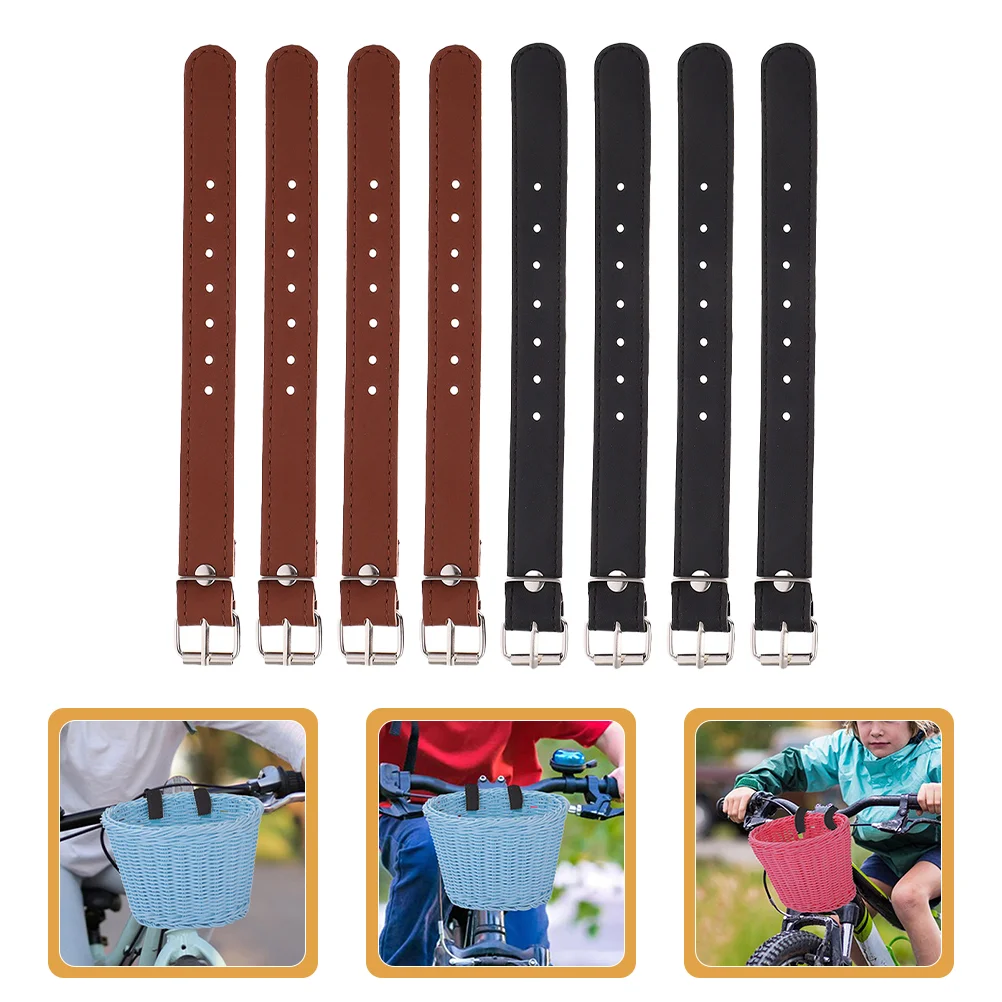 4 Pairs Bicycle Accessories Bike Straps Cycling Basket Accessory Front Container for Pu Child Kids