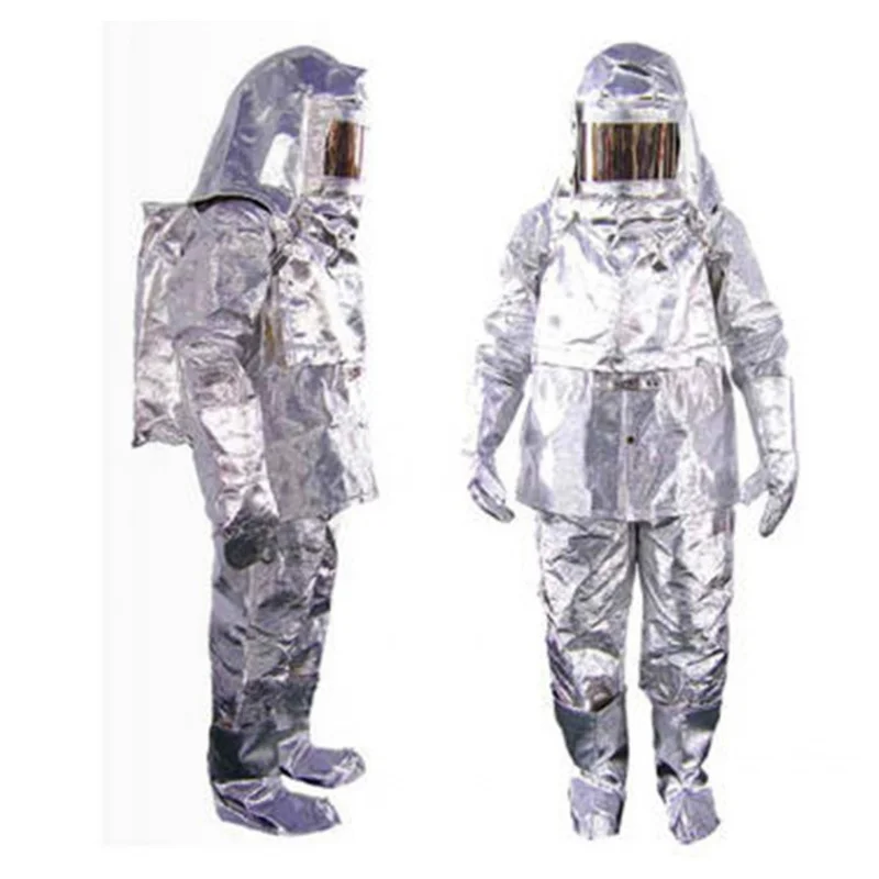 

High Quality 500 Degree Thermal Radiation Heat Resistant Aluminized Suit Fireproof Clothes firefighter uniform