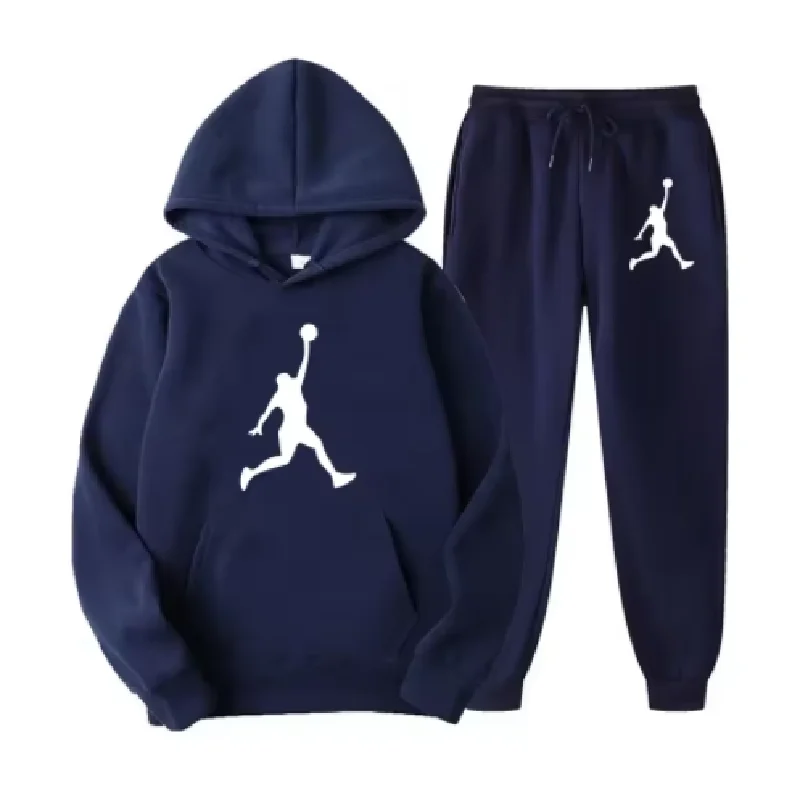 2025 otoño moda hombres sudadera hombres al aire libre correr Fitness traje mujer chándal ropa deportiva sudaderas con capucha + pantalones de chándal conjuntos