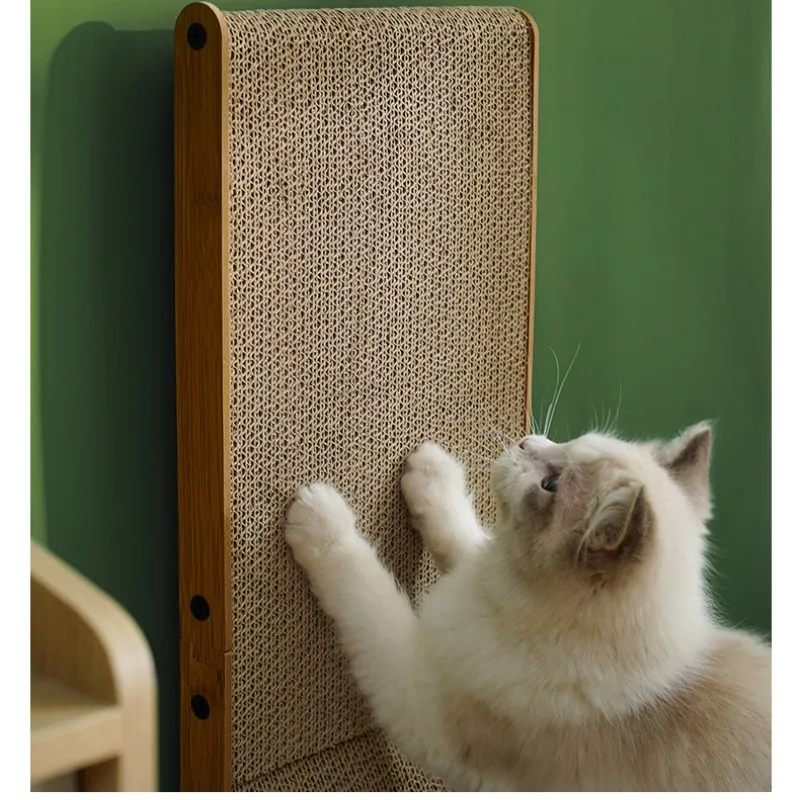 1Pcs Pet Scratching Board L-shaped Mat Scraper Claw abreaction Toy Corrugated paper Equipment Kitten Product Furniture Protector