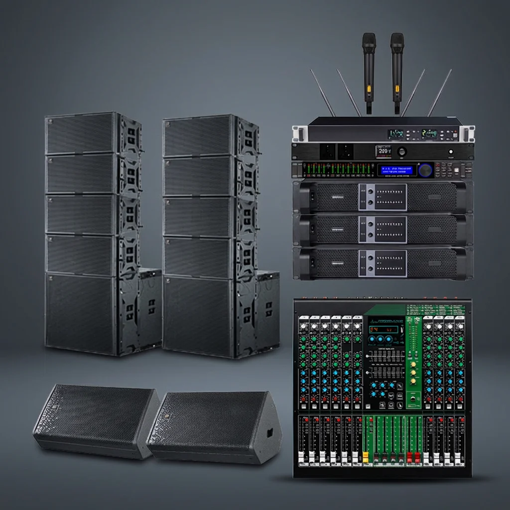 Customized Dual 10 & 12 Inch Line Array Speaker System,Line Array Speakers for Stage Performances and Banquet Halls