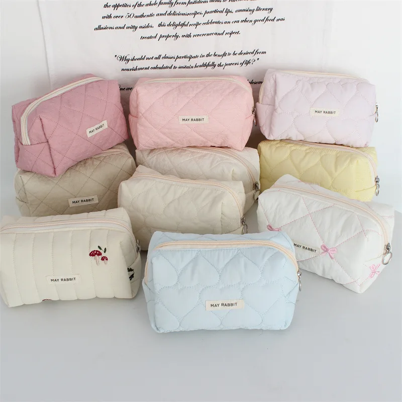 Embroidered Makeup Bag Women's Cosmetic Wash Bag Multi-functional Large-capacity Student Pencil Brush Stationery Storage Pouch