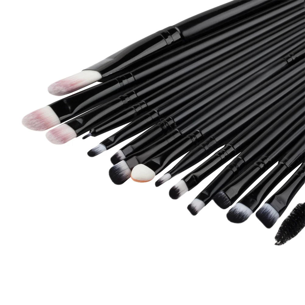 15pcs Eye Makeup Brush Set Professional 15 In 1 Full Function Brushes For Eyeshadow Eyeliner Lip Foundation Black