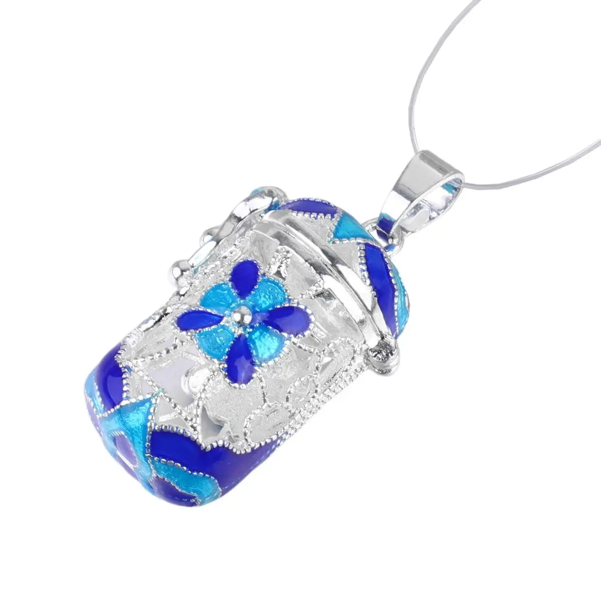 Pendant Container Hanging Aromatherapy DIY Necklace Crystal Case for Perfume Ball Oil Diffuser Lanyard