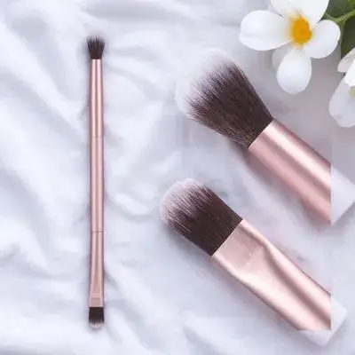 

Makeup Brushes DoubleEnded Eyeshadow Brush for Women Premium Fiber Bristles Aluminum Handle LongUse Uniform Look