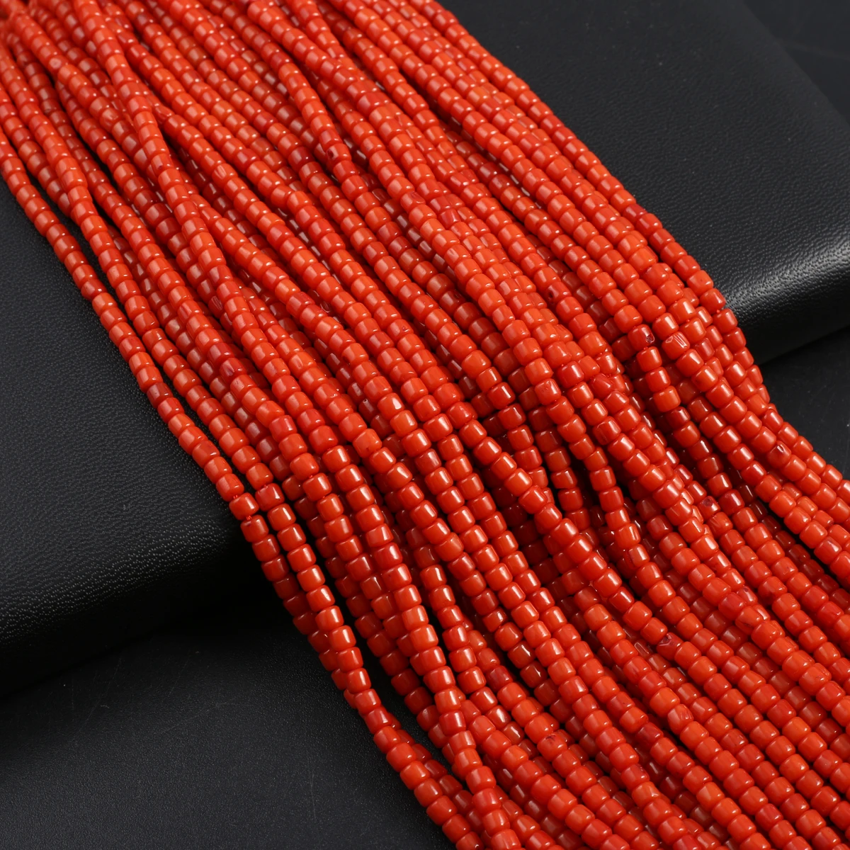 Column Shape Natural Stone Coral Beads Loose Spacer Beads For Bracelet Necklace Semi-finished Jewelry Making DIY 3x3mm Wholesale