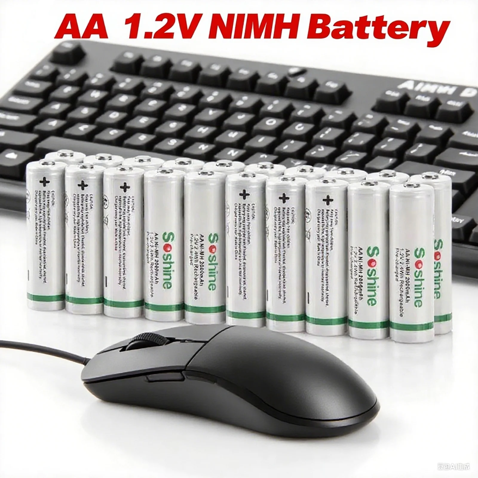 Soshine 1.2V 2000mAh Ni-MH Supper Low Self Discharge Batteries AA Rechargeable Batteries for Head Earphone Digital Camera Game