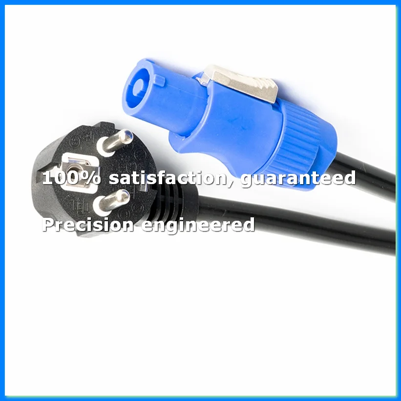 Cable de Alimentación Powercon de 1.5M Negro para Iluminación de Escenario, Cable de Iluminación LED DMX512 de 3 Núcleos, Cable de Alimentación para Eventos, Enchufe Europeo PLUG-AD23
