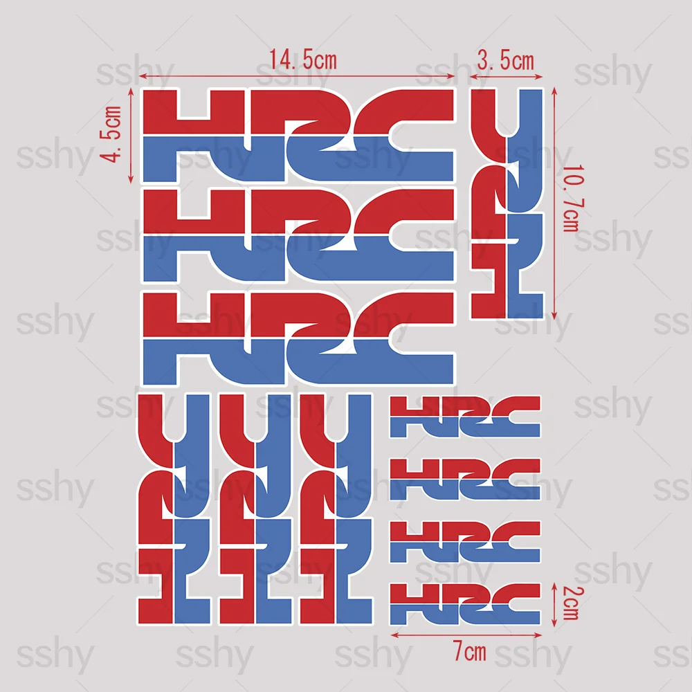 

For Honda HRC LOGO Reflective Motorcycle Stickers Waterproof Vinyl Decals for Motorbike Helmet Fuel Tank Bike Scooter Decor