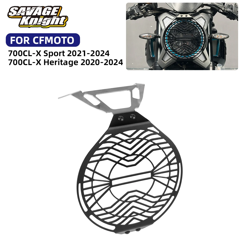 

700 CLX 700CL-X Motorcycle Headlight Grilles Guard For CFMOTO 700CLX CL700X CL-X700 Sport Heritage 2020-2024 Headlamp Protection