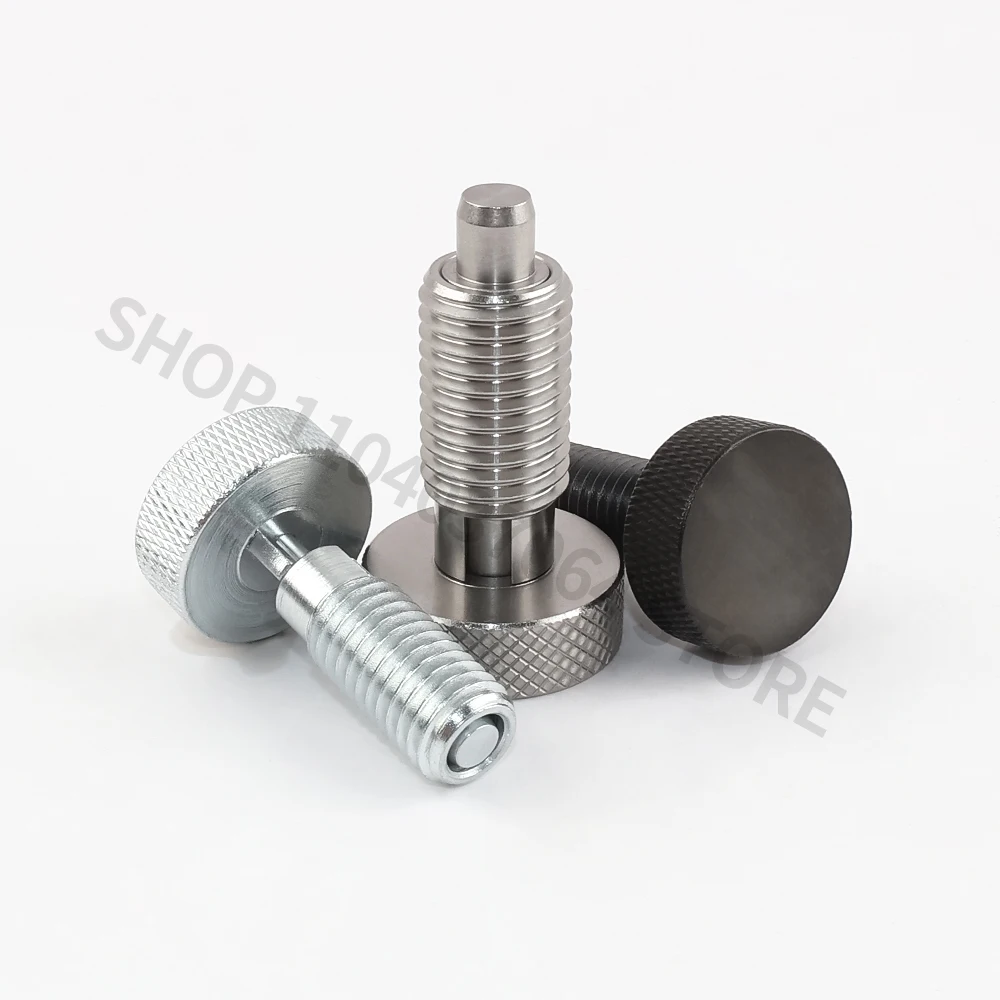 VCN230 Knurled Head Index Plunger Self‑locking Spring Return Locating Pin M6 M8 M10 M12 M16 Stainless Galvanized Steel 20pcs