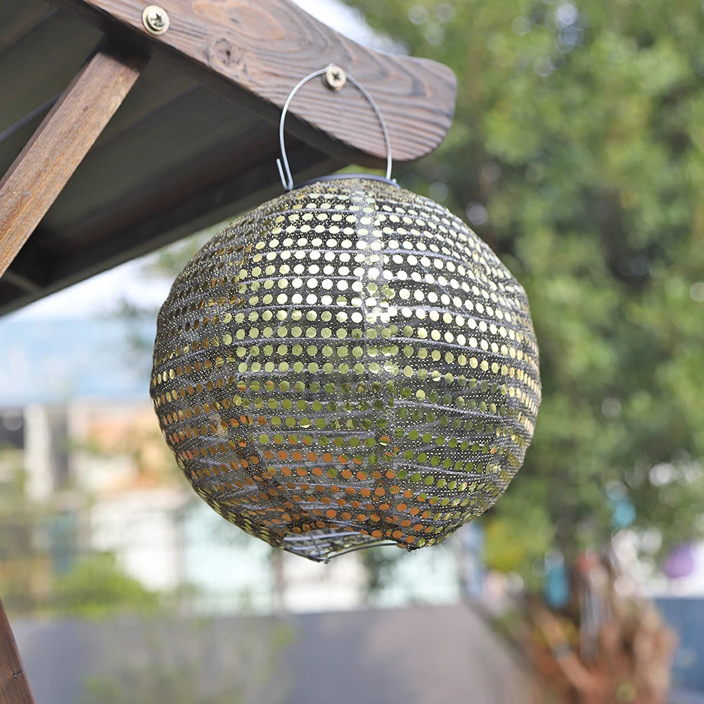 Lampion solarny LED z projekcją, wodoodporny, świąteczny, do użytku zewnętrznego, 25 cm / 10 cali