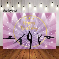 Mehofond Photography Background Gymnastics Girl Birthday Party Gymnasts Tumbling Flip Jump and Play Decor Backdrop Photo Studio