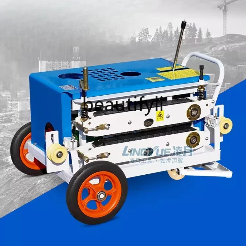 

Optical cable conveyor, tractor, threading machine, optical fiber cable conveyor, wire pusher
