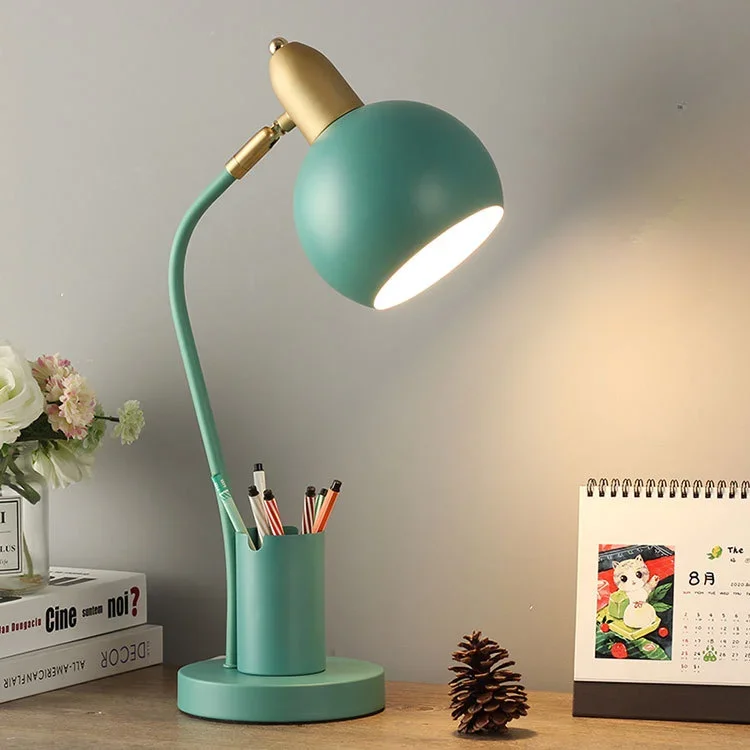 Nordic Plug In Creative Pen Holder Desk Lamp Eye Protection Desk Student Dormitory Bedroom Ins Bedhead Reading Light