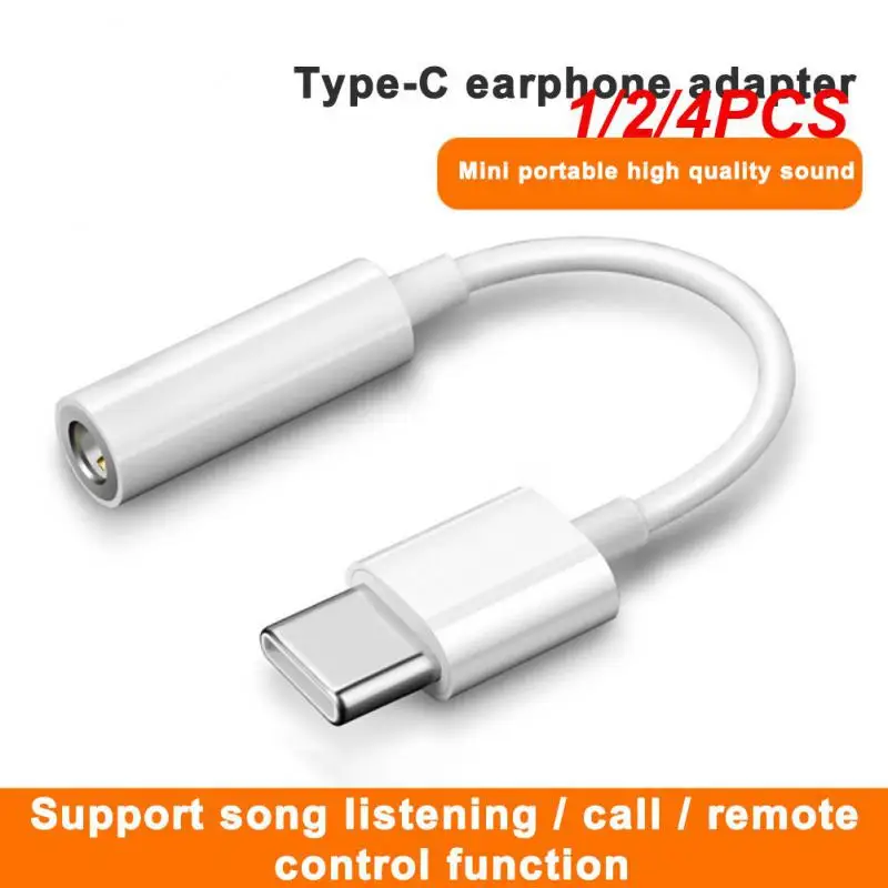 1/2/4PCS Type-C 3.5 Jack Audio Cable USB C To 3 5 MM Jack Aux Adapter Phone Accessories Cabo Adaptador USB Tipo C USB C Adapter