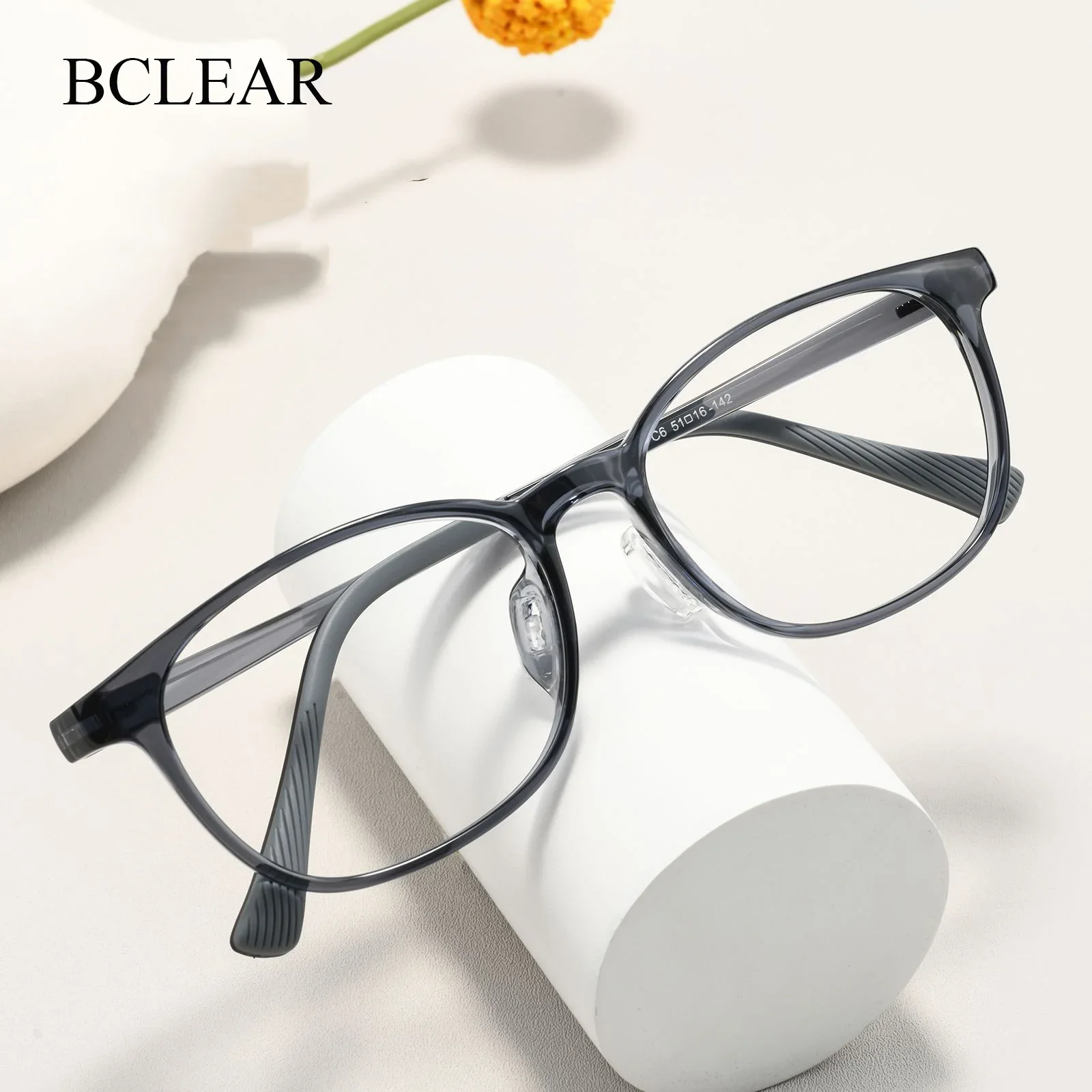 BCLEAR Lightweight Kids Eyeglasses Frame Adjustable Air Nose Pads TR90 Myopia Glasses for Teen Prescription Control Lenses