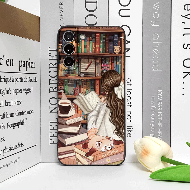 Estantería de chica a la moda, funda de teléfono con patrón de rompecabezas creativo para OPPO Reno 13 12 F 11 10 Pro Plus A58 Find X5 X3 Lite X8, funda suave