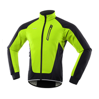 ARSUXEO Men's Winter Warm Cycling Jacket Windproof Thermal Fleece Breathable Waterproof Reflective Breathable MTB Clothing 20B