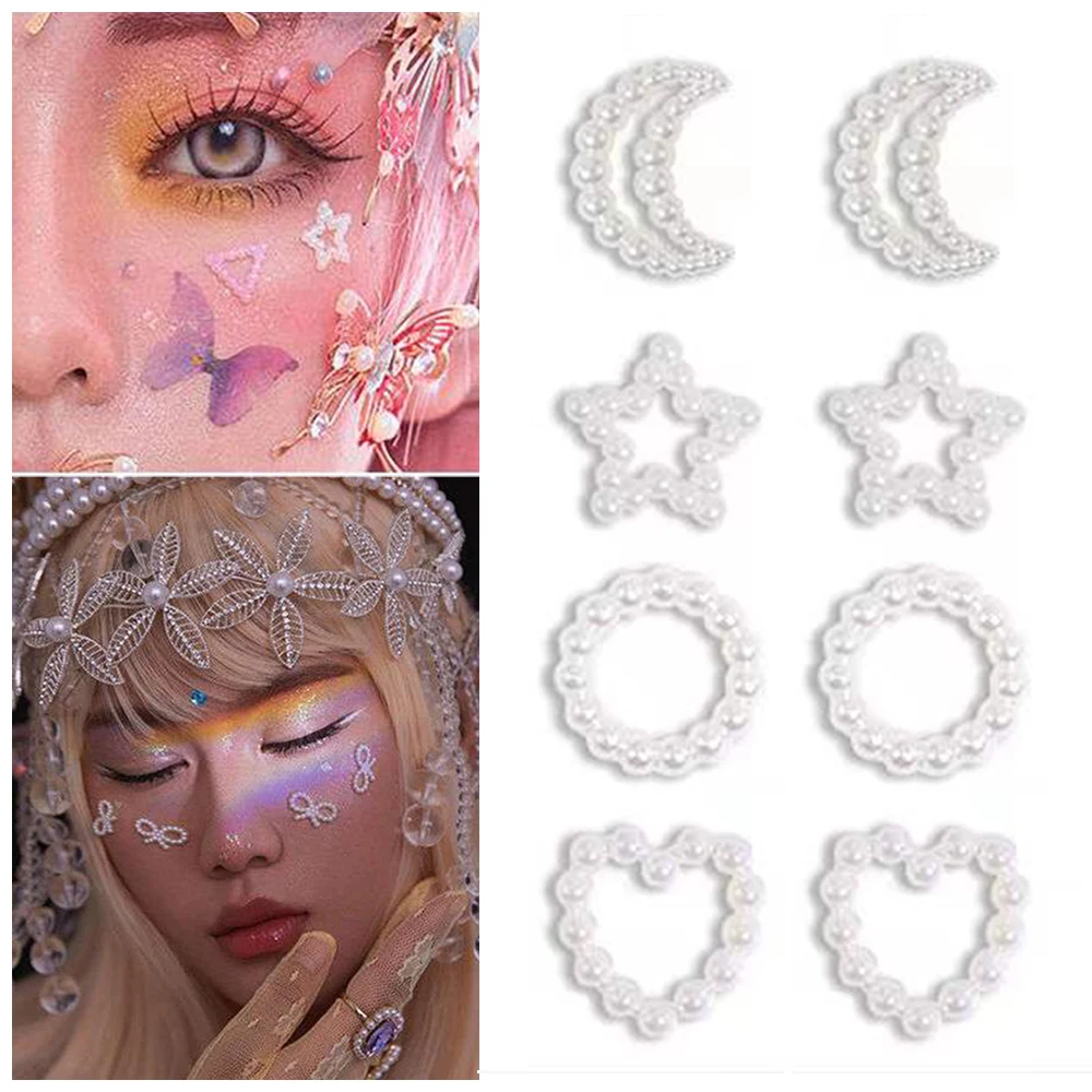 10PCS Charm Bow Moon Star Shape Card Cover Decor 3D Resin Packaging Material Nail Jewelry Facial Sticker Accessory DIY Card Bag