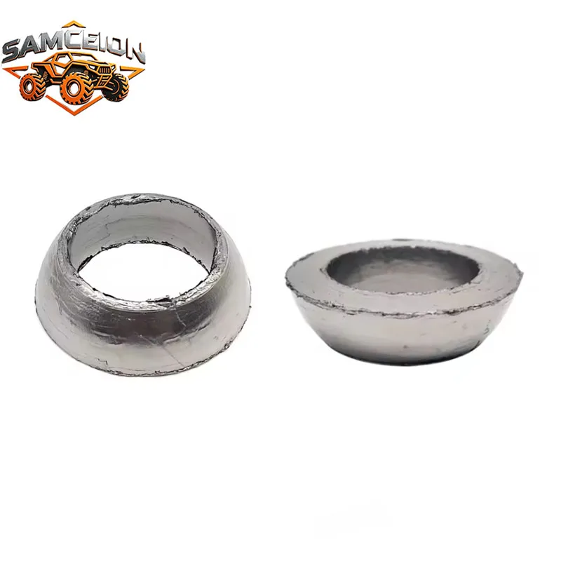 2PCS Motorcycle Exhaust Seal Gasket Muffler For Linhai 260 300 400 ATV 25222 LH260 LH300 LH400 New Gasket Muffler P/N:25222