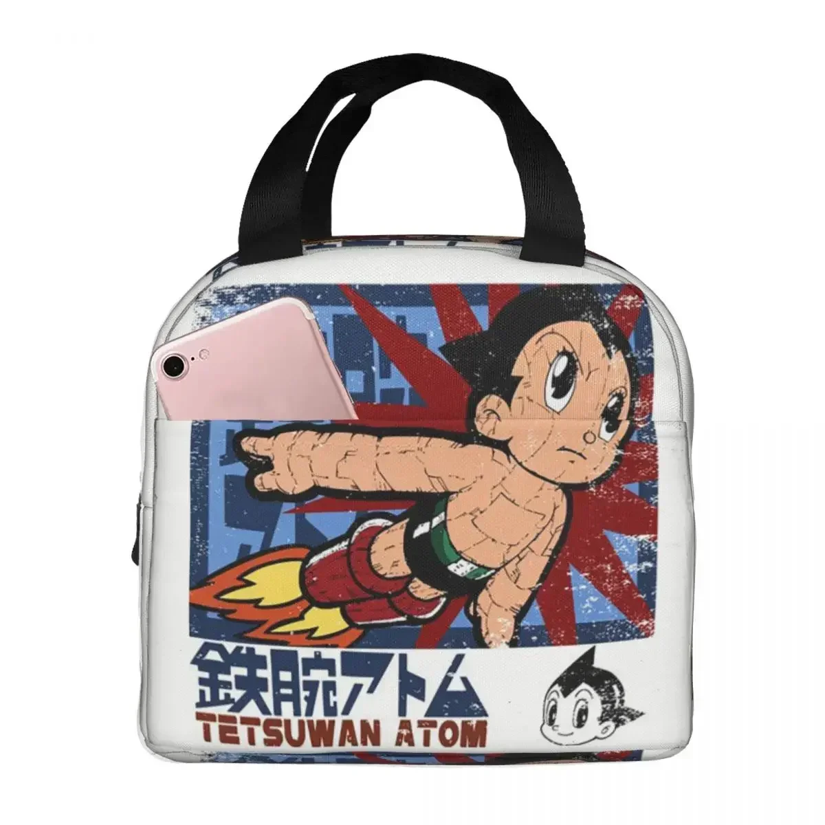Astroboy Astro Boy Anime Insulated Lunch Bag for Women Office Cooler Thermal Food Box Tote Portable Lunch Boxes Container