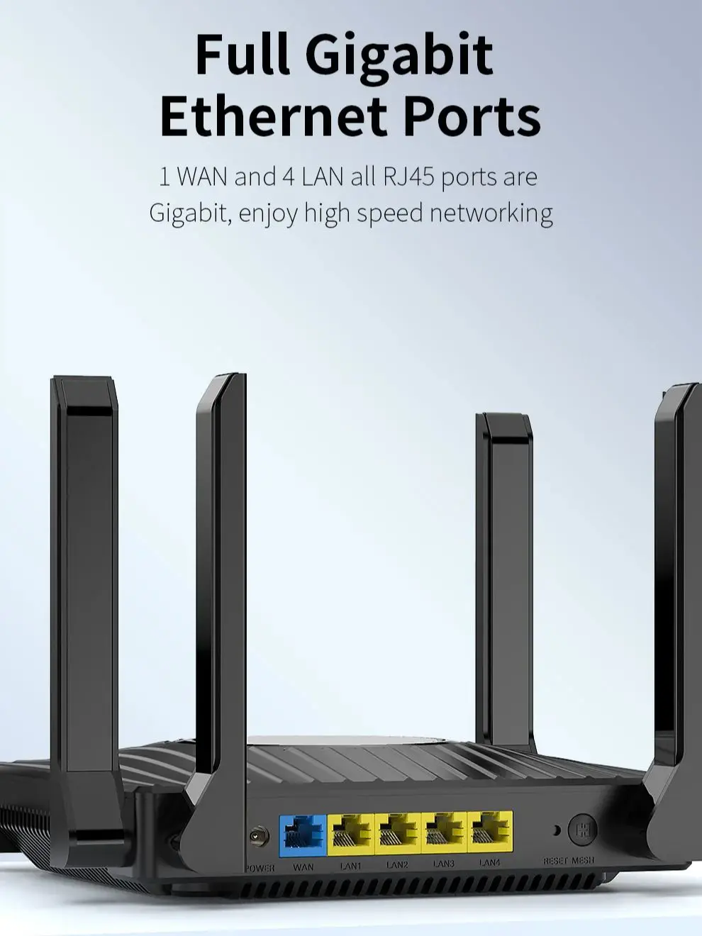 3000Mbps WiFi6 Wireless MESH Router Wi-Fi range extender 2.4G/5.8G 6*5dBi Antennas 5 Gigabit Ports WiFi 6 Amplifier Repeater