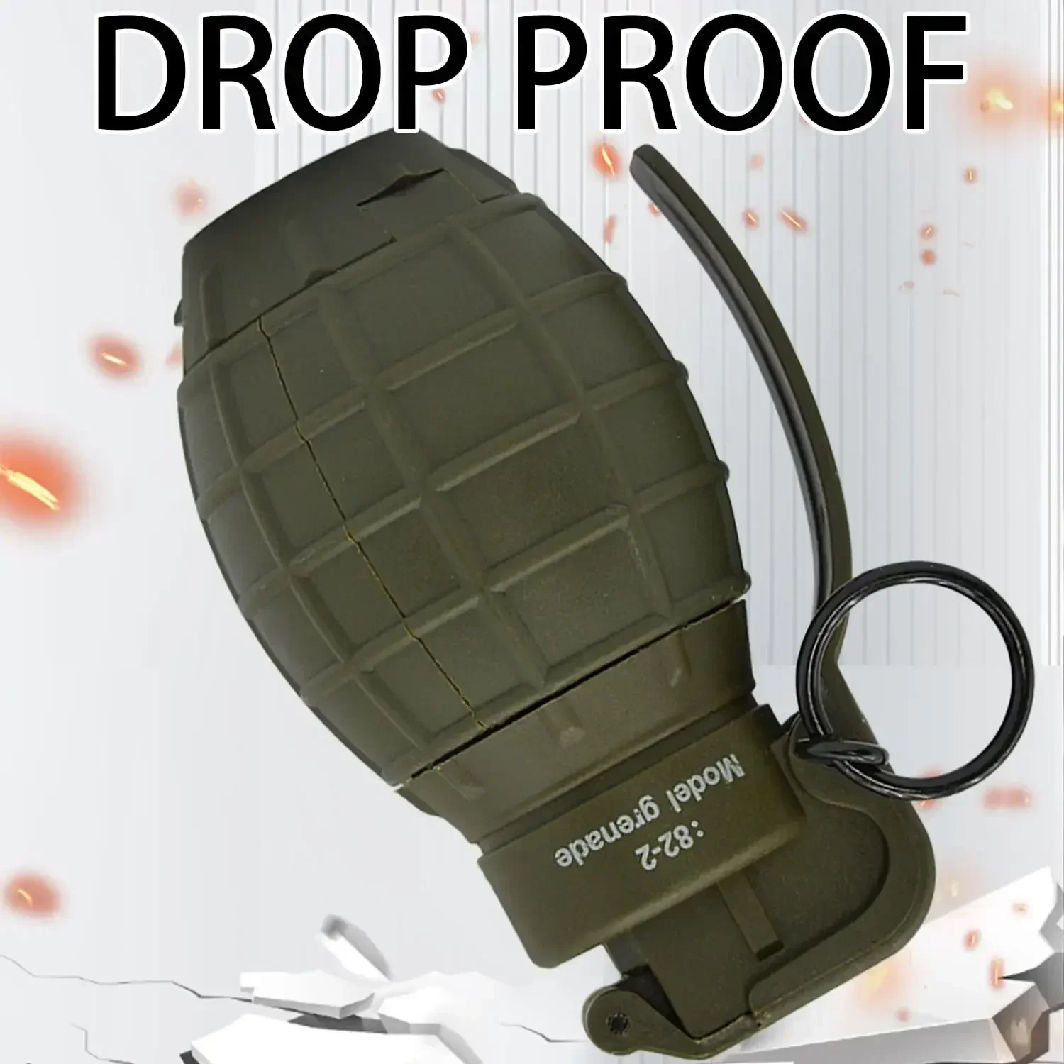 

82-2 Tactical Airsoft Grenade Toys Powerful Spring Impact Paintball Shooting Nylon Hand Grenades Toy for CS Battle Game