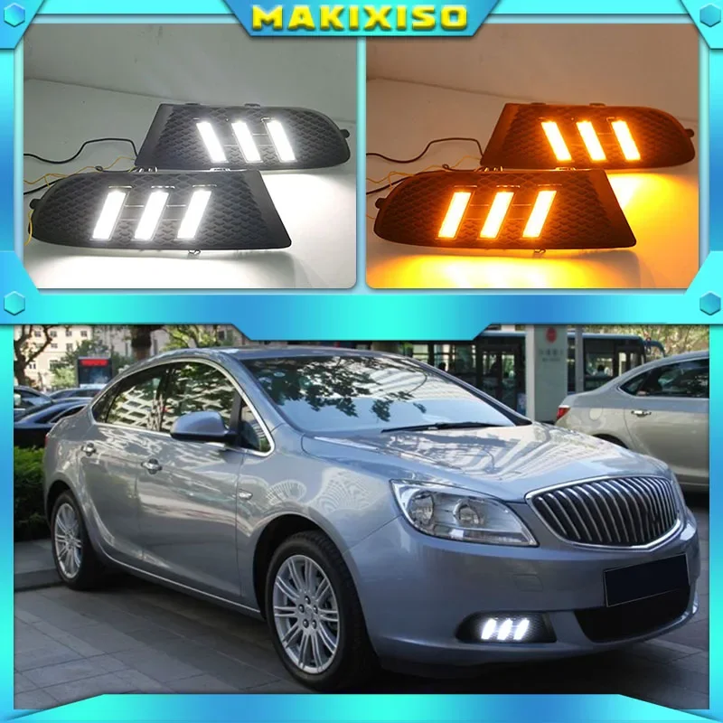 

2pcs LED DRL daytime running light For Buick Excelle GT 2010-2013 White yellow blue Front Fog Lamp Day Light