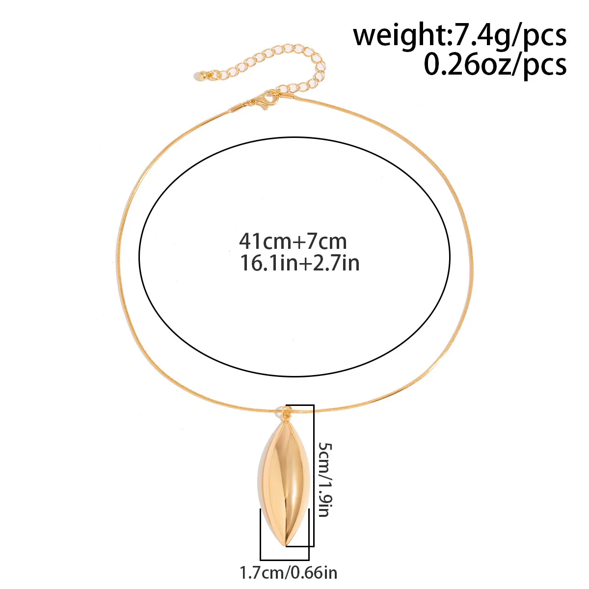 Retro Droplet Pendant Clavicle Necklace Women 2024 Simple Gold Color Metal Girl Fashion Charm Party Jewelry Gift image 3