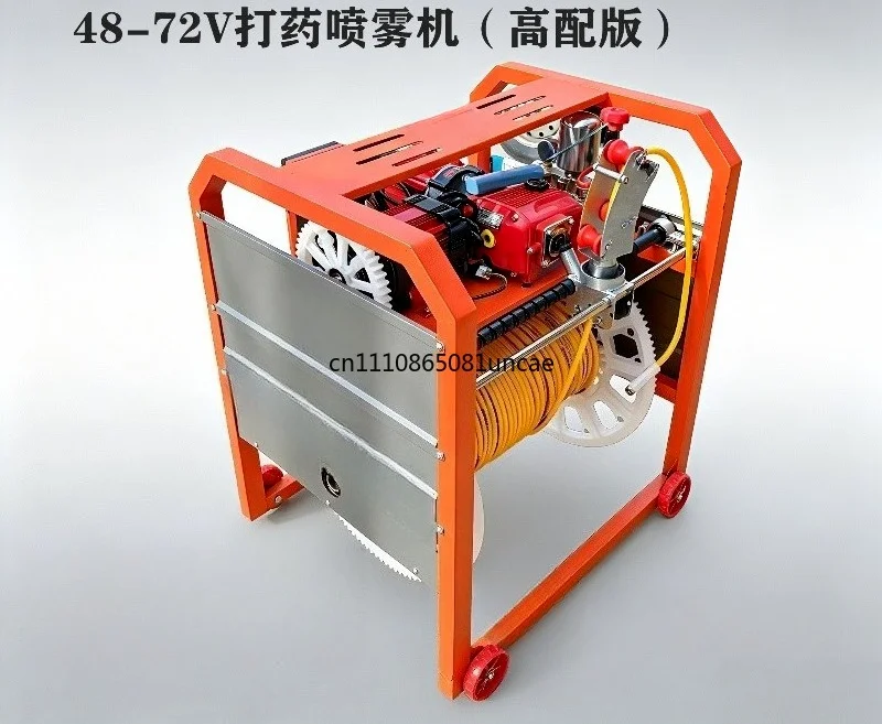 48V 60V 72V Electric Automatic Sprayer Double Motor Remote Control Pipe Winder For Battery Vehicle Agriculture Weed Pesticide