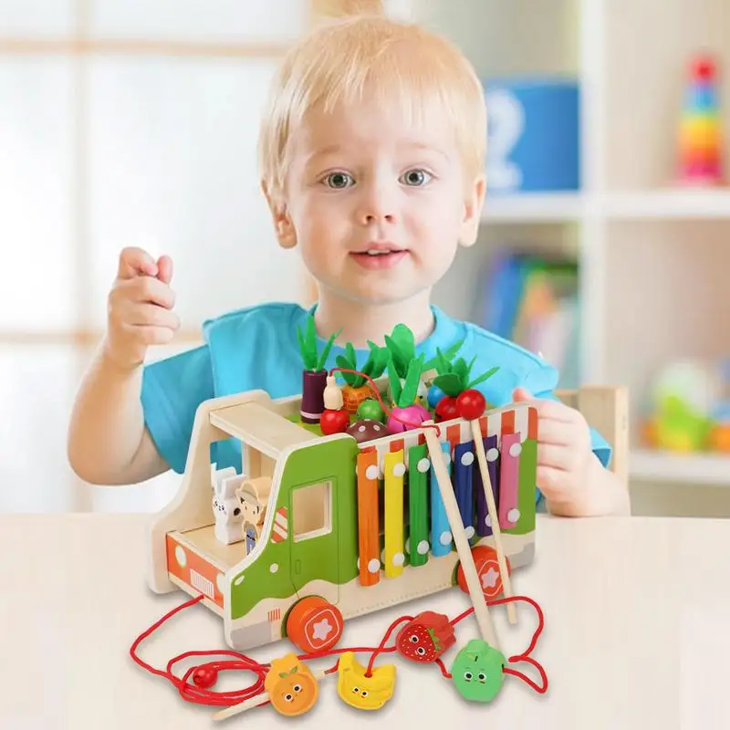 Juego de clasificación a juego con forma de zanahoria, clasificador de Color de madera, juguete de aprendizaje, juguetes educativos a juego