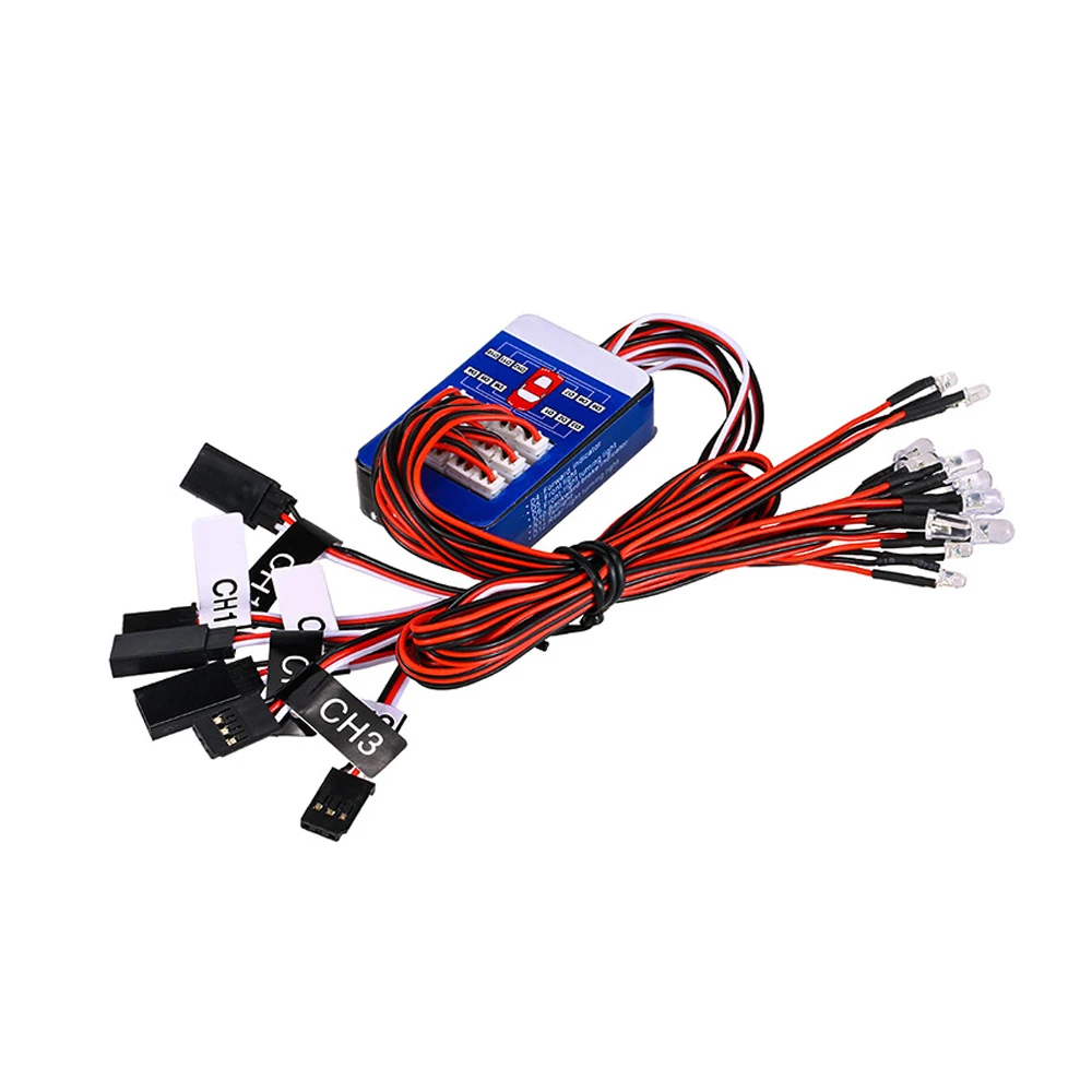 1/10 Scale RC Car LED Lighting System Kit 12 Smart Simulation Lights Yokomo Tamiya Hop-Up Options Remote Control for Drift on Ro view 6