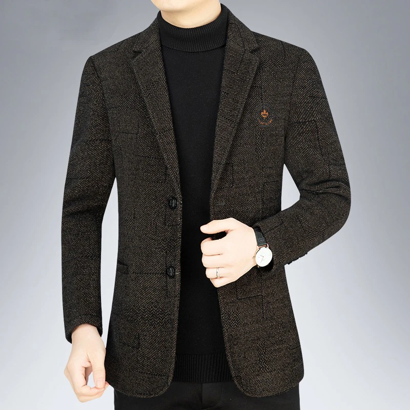 

Мужской шерстяной костюм на осень-зиму: повседневный, утепленный, деловой, в стиле кэжуал для отцов, модный городской образ