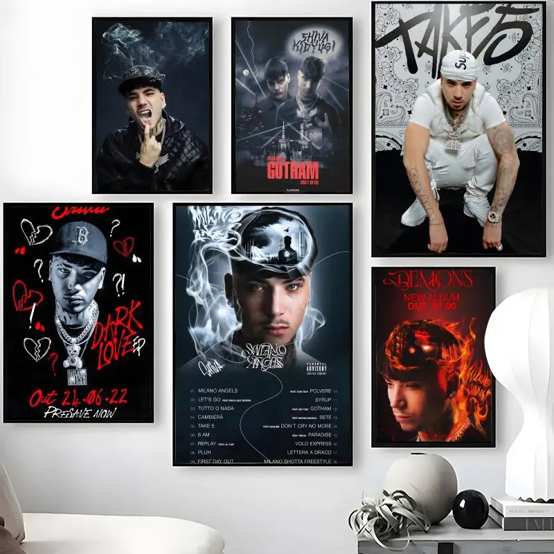 Singer S-shiva Poster Waterproof Self-Stick Wall Art Stickers, Removable Wall Decor for Living Room and Bedroom