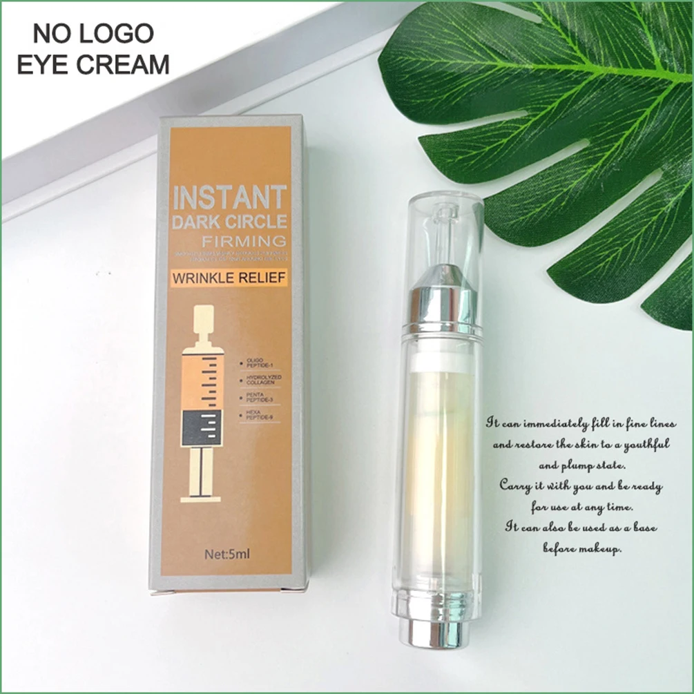 5 ml Peptid Lifting Augencreme Private Label Vegan Faltenrelief Entfernen Augenringe Individuelles Logo Feuchtigkeitsspendendes Make-up Großhandel