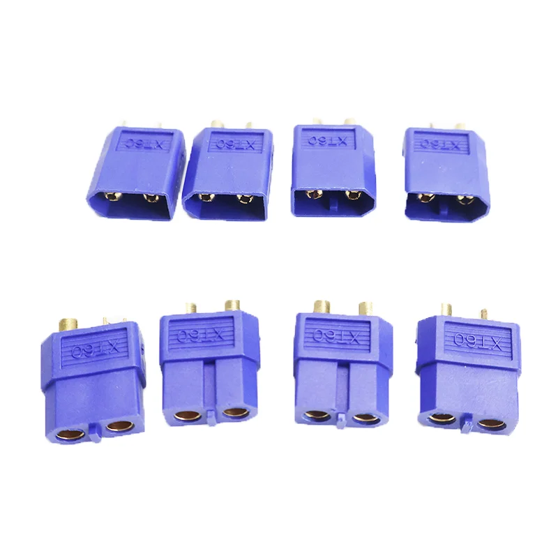 4Pcs XT60 Blue Adapter Male Female Bullet Connectors Plugs XT60 for RC Lipo Battery Waterproof Electrical Connector Wire Expand