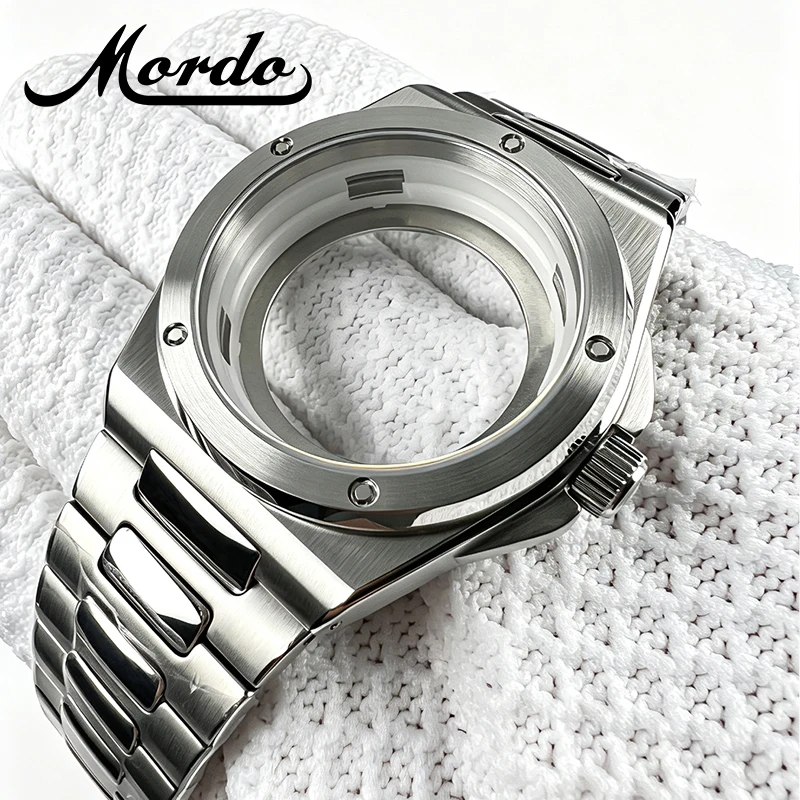 Sapphire Mirror 39mm Fit Engineer Style NH34/NH35/NH36 Movement Men's Solid Stainless Steel Watch Case DIY Watch Accessories