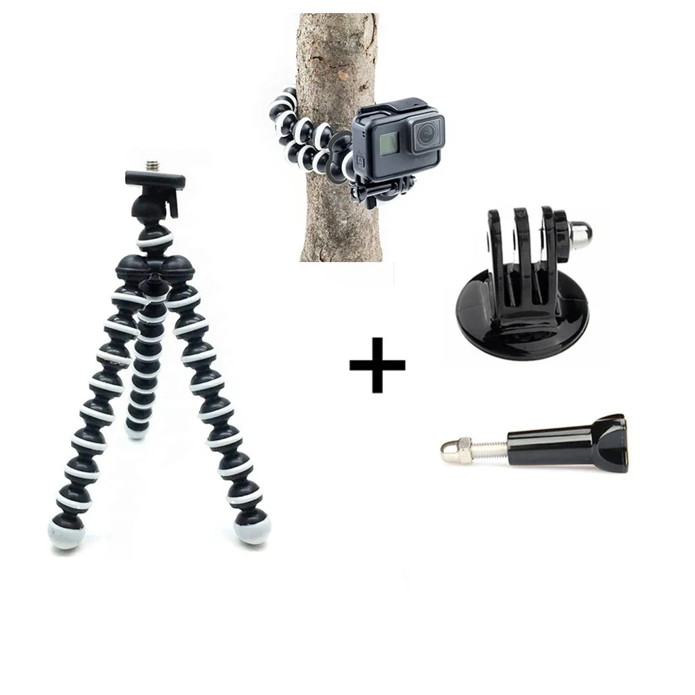 Flexible Tripod Stand Mini Mount Gorillapod Monopod Octopus Tripods for Gopro Hero 12 11 10 9 8 7 6 5 4 3 Digital Action Camera