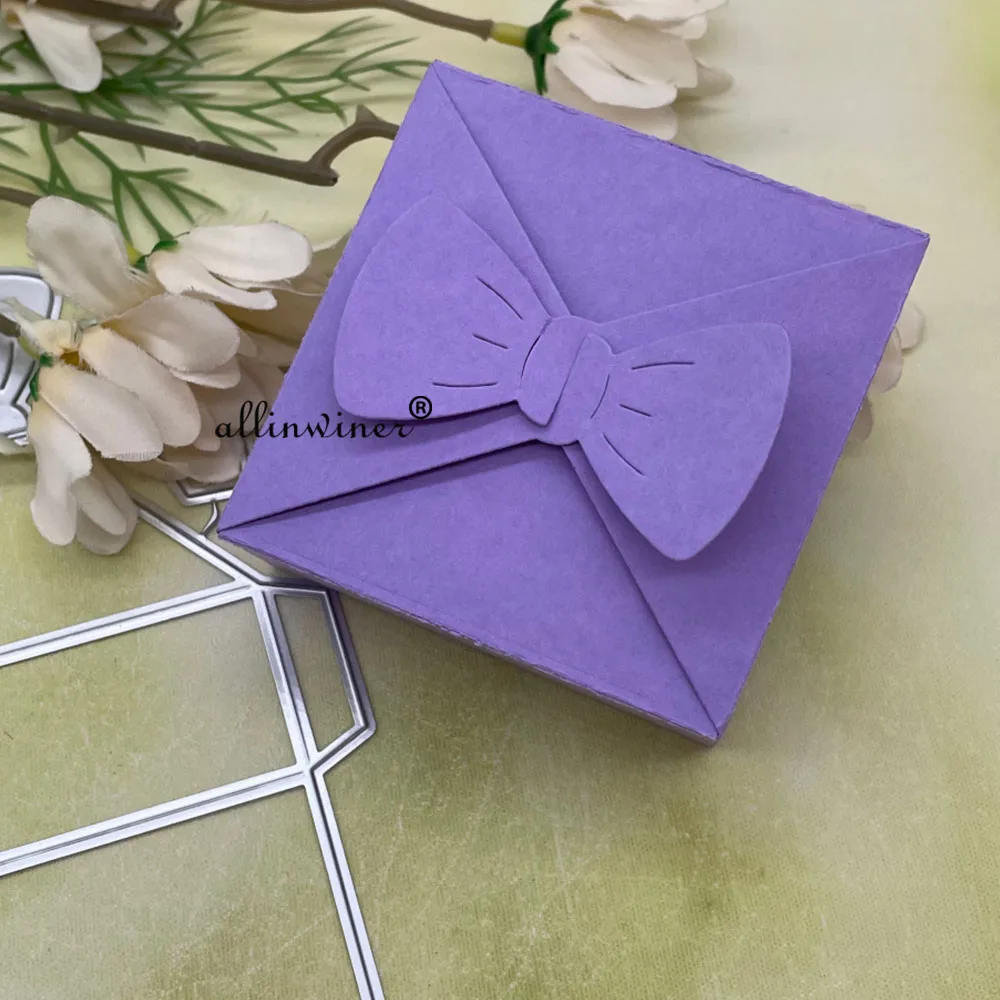 

New 3D box Bow DIY Craft Metal Cutting Die Scrapbook Embossed Paper Card Album Craft Template Stencil Dies