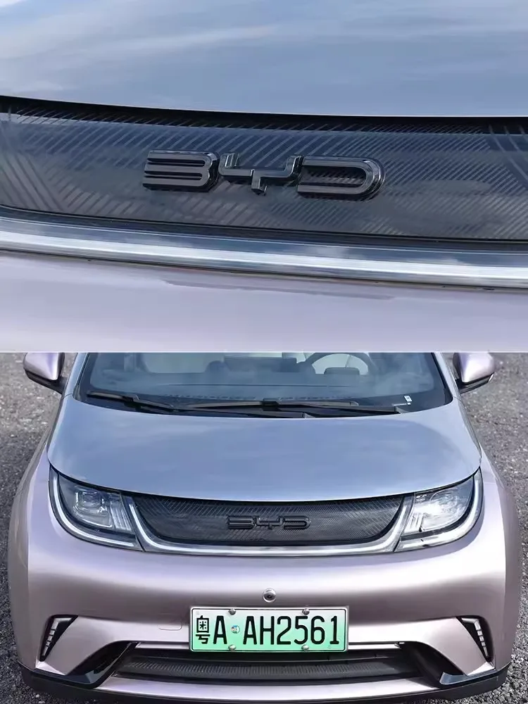 For BYD Dolphin Black Front Net Letter Sticker Logo 1pc