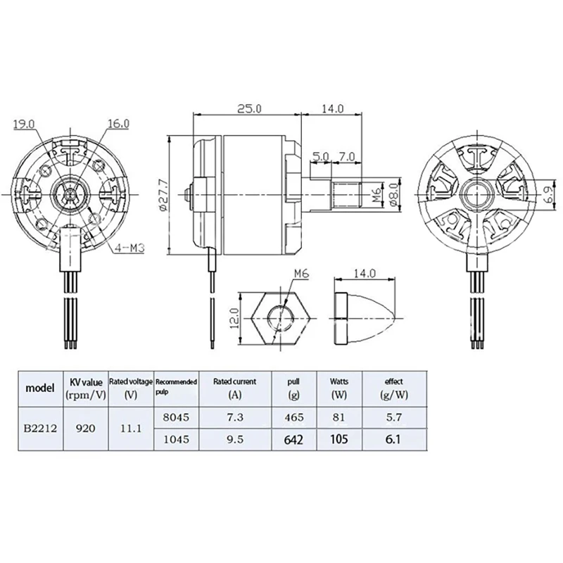 2212 920KV Brushless Motor Self Locking Bbrushless Motor For DJI Genie F450 F550 Brushless Motor Drone Accessories