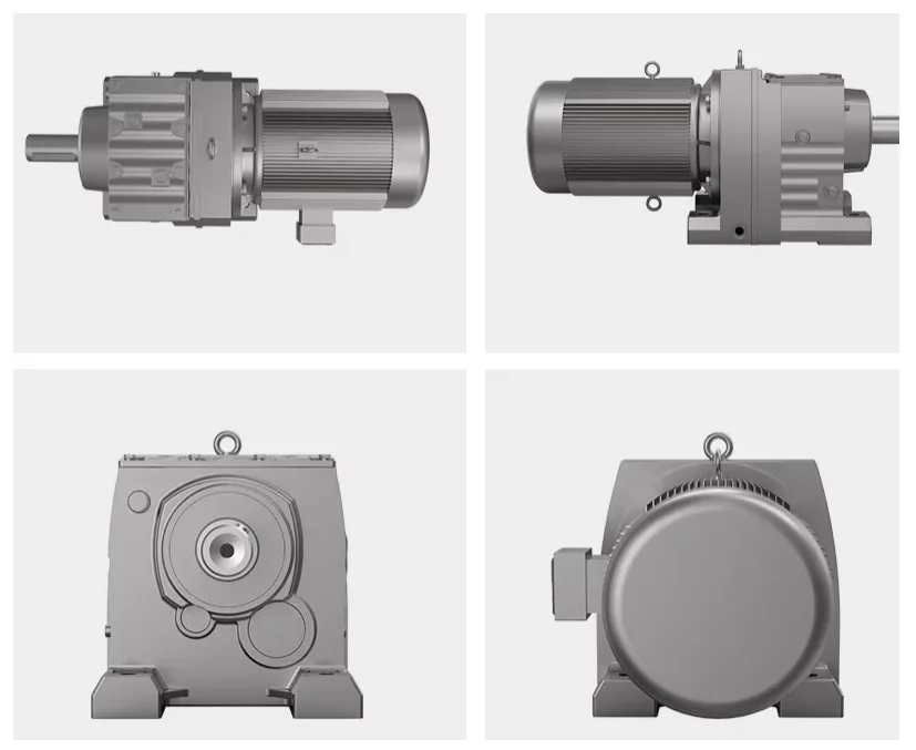 R Series Helical Bevel Gearbox Helical Speed Reducer German Technical Gearbox AC Geared Motor